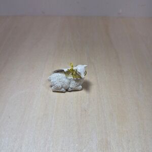 Hawthorne Village Miniature Lamb Figurine White Christmas Village 14-01283-055 E